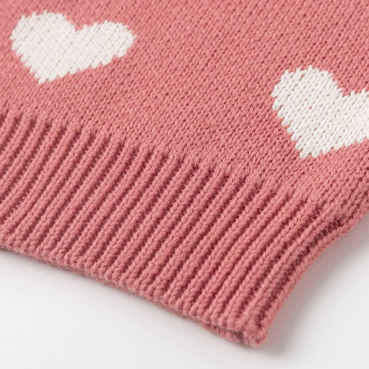 Baby Pullover Sweater Heart Knit Sweater Coat for Autumn Fall and Winter 3M-3T
